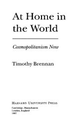 book At Home in the World: Cosmopolitanism Now