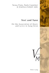 book Text and Tune: On the Association of Music and Lyrics in Sung Verse