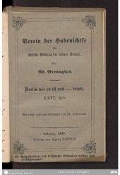 book Verein der Habenichtse für sittliche Bildung der höheren Stände