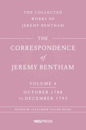 book The Correspondence Of Jeremy Bentham, Volume 4 October 1788 To December 1793