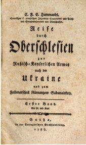 book Reise durch Oberschlesien zur russisch-kaiserlichen Armee nach der Ukraine und zum General Rümanzow Sadunaiskoy