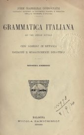 book Grammatica italiana. Ad uso delle scuole. Con nozioni di metrica, esercizî e suggerimenti didattici