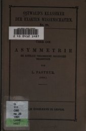 book Über die Asymmetrie bei natürlich vorkommenden Verbindungen (1860)