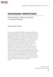 book Exchanging Perspectives: The Transformation of Objects into Subjects in Amerindian Ontologies