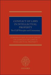 book Conflict of Laws in Intellectual Property: The CLIP Principles and Commentary