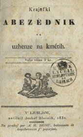 book Krajnſki abezédnik sa uzhenze na kmétih