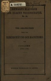 book Vier Abhandlungen über die Elektrizität und den Magnetismus (1785-1786)