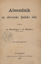 book Abecednik za slovenske ljudske šole