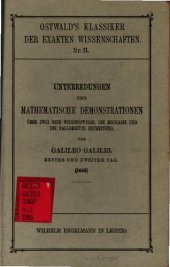 book Unterredungen und mathematische Demonstrationen über zwei neue Wissenszweige, die Mechanik und die Fallgesetze betreffend