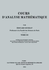 book Cours d'analyse mathématique