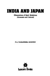 book India and Japan, dimensions of their relations : economic and cultural