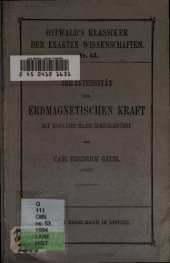 book Die Intensität der erdmagnetischen Kraft auf absolutes Maß zurückgeführt