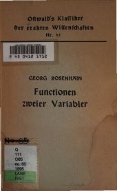 book Abhandlung über die Funktionen zweier Variabler (1851)