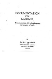 book Documentation on Kashmir : documentation of English language newspapers of India