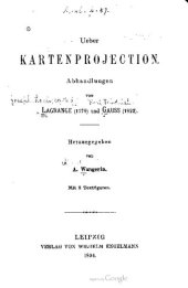 book Über Kartenprojektion : Abhandlungen (1779), (1822)