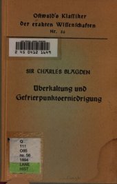 book Überkaltung und Gefrierpunktserniedrigung : Zwei Abhandlungen (1788)