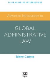 book Advanced Introduction to Global Administrative Law