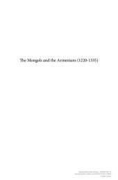 book The Mongols and the Armenians (1220-1335)