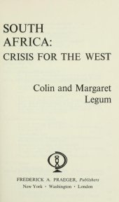 book South Africa: Crisis for the West