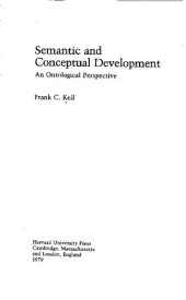 book Semantic and Conceptual Development: An Ontological Perspective