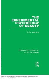 book The Experimental Psychology of Beauty