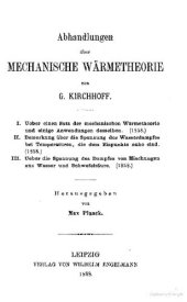 book Abhandlungen über mechanische Wärmetheorie (1858)