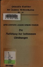 book Die Auflösung der bestimmten Gleichungen (1831)