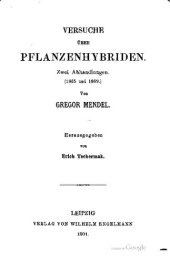 book Versuche über Pflanzenhybriden : Zwei Abhandlungen (1865, 1869)