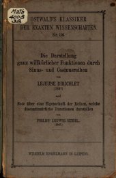 book Die Darstellung ganz willkürlicher Funktionen durch Sinus- und Cosinus-Funktionen (1837) / Note über eine Eigenschaft der Reihen, welche diskontinuierliche Funktionen darstellen (1847)