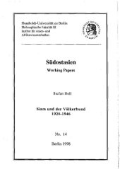 book Siam und der Völkerbund 1920-1946