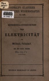 book Experimental-Untersuchungen über Elektrizität (1846, 1849, 1850)