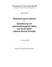 book [Thesis] Überwachung im Internet: Speicherung von personenbezogenen Daten auf Vorrat durch Internet Service Provider