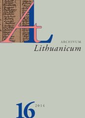 book Archivum Lithuanicum 16