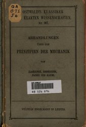 book Abhandlungen über die Prinzipien der Mechanik von Lagrange, Rodrigues, Jacobi und Gauss