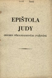 book Epištola Judy (Souhrn několikadenních uvažování)