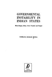 book Governmental instability in Indian states : West Bengal, Bihar, Uttar Pradesh, and Punjab