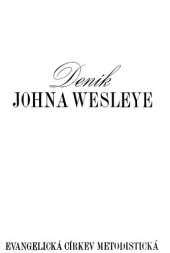 book Deník Johna Wesleye