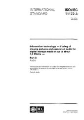 book ISO/IEC 11172-3: Information technology–Coding of moving pictures and associated audio for digital storage media at up to about 1.5 Mbit/s Part 3: Audio