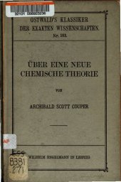 book Über eine neue chemische Theorie