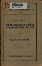 book Abhandlungen über die Darstellung der Funktionen durch trogonometrische Reihen (1876)