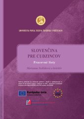 book Slovenčina pre cudzincov. Pracovné listy