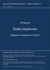 book České stupňování — Degrees of comparison in Czech