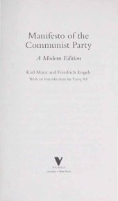 book Manifesto of the Communist Party. A Modern Edition