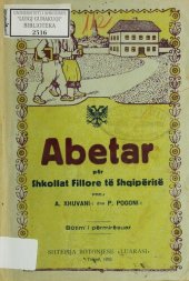 book Abetar për shkollat fillore të shqipërisë