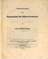 book Untersuchungen über Gegenstände der höheren Geodäsie [2 Abhandlungen; 1844 und 1847]