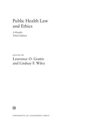 book Public health law and ethics : a reader