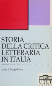 book Storia della crìtica letteraria in Italia