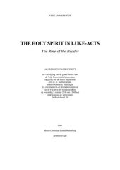 book The holy spirit in luke-acts. The role of the reader