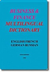 book Business and Finance Multilingual Dictionary - English, French, German, Russian