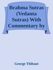 book Brahma Sutras (Vedanta Sutras) With Commentary by Ramanuja